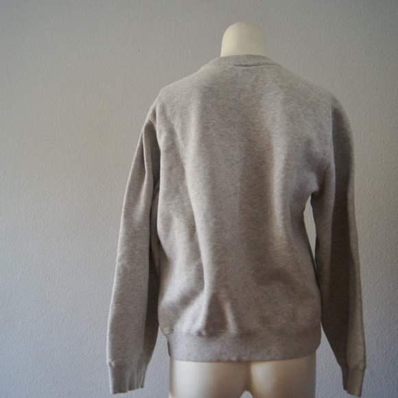 STUSSY Graphic Logo Gray Sweatshirt S Long Sleeve Jumper Pullover Streetwear Top - Picture 2 of 6